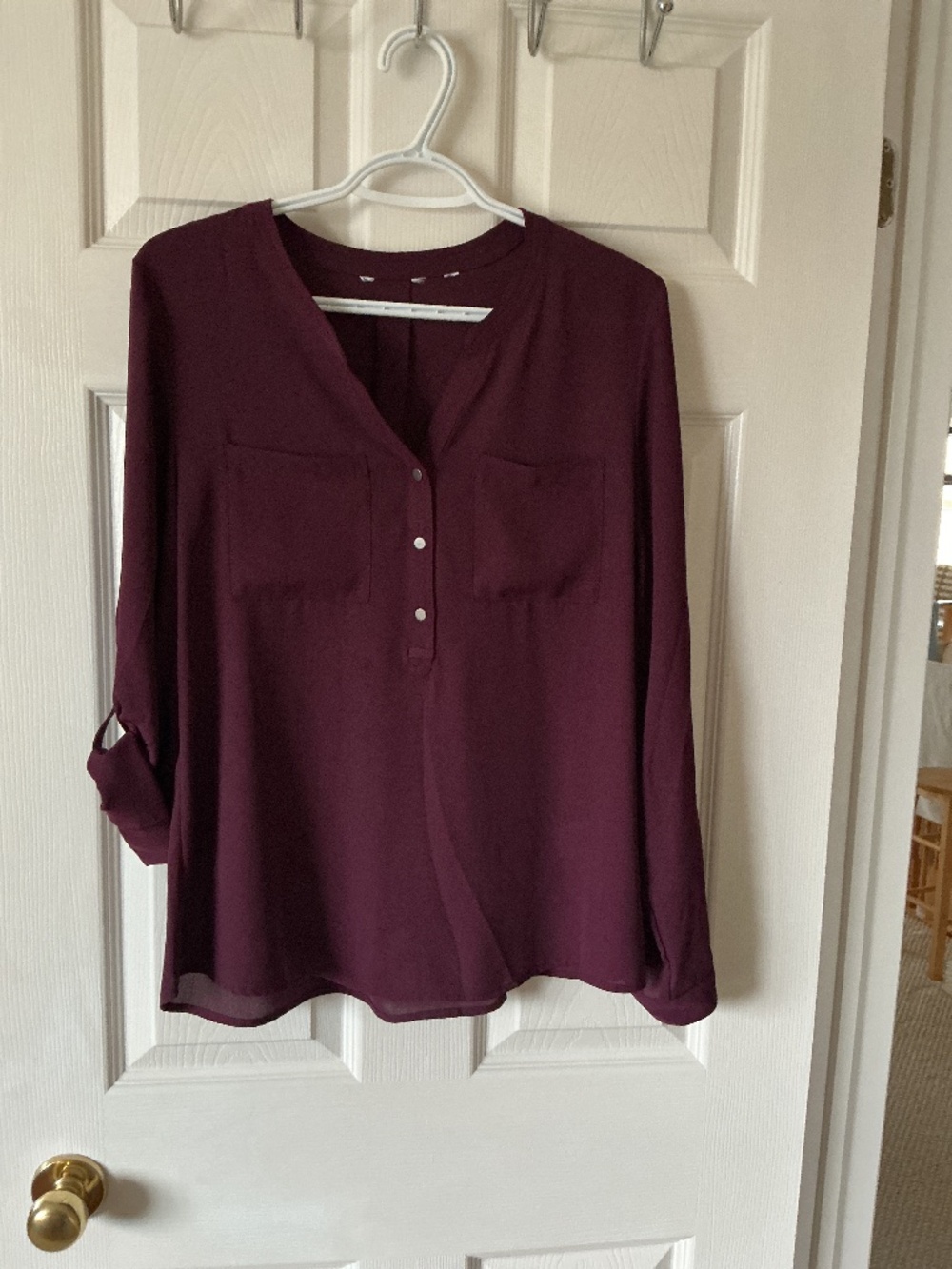 NWOT Deep Burgundy Blouse